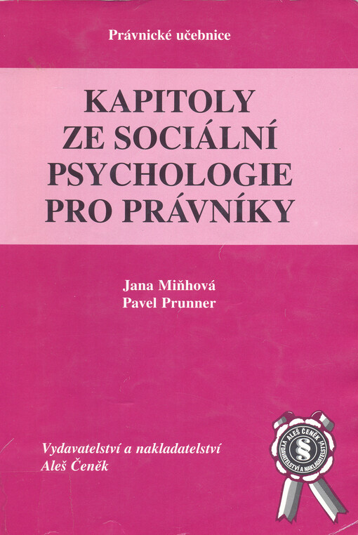 Kapitoly ze sociální psychologie pro právníky