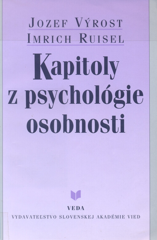 Kapitoly z psychologie osobnosti    