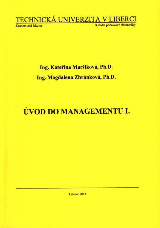 Úvod do managementu I.
