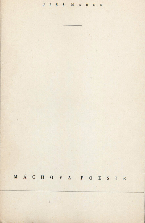 Máchova poesie