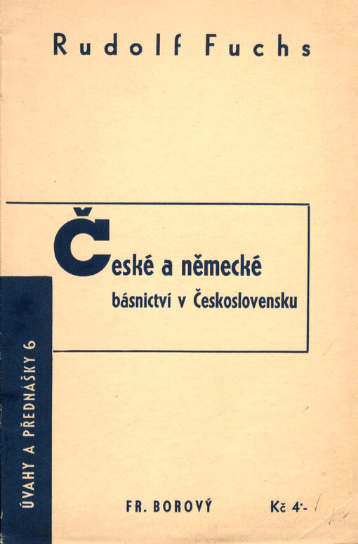 České a německé básnictví v Československu