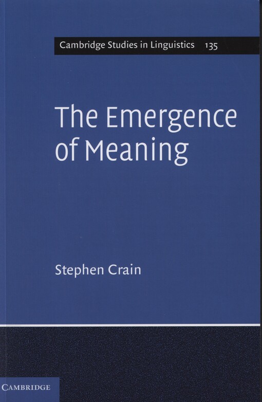 The emergence of meaning
