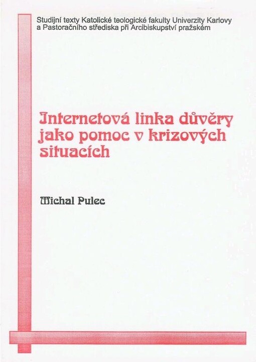 Internetová linka důvěry jako pomoc v krizových situacích