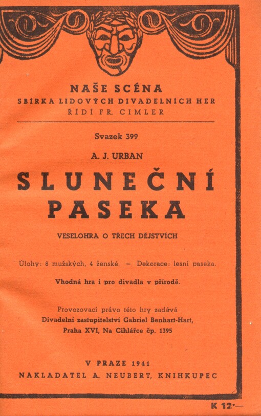 Sluneční paseka :veselohra o třech dějstvích