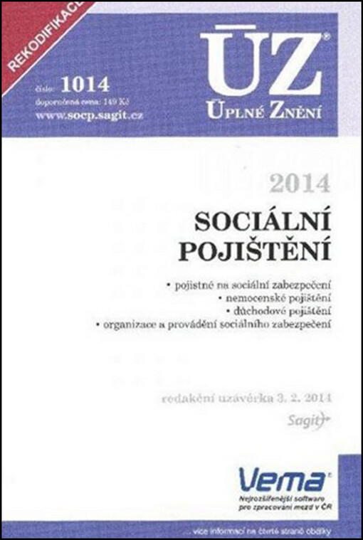 Sociální pojištění :redakční uzávěrka ...