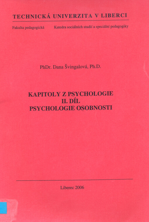 Kapitoly z psychologie