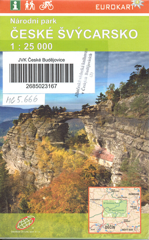 Národní park České Švýcarsko 1 : 25 000, turistická a cykloturistická mapa, 1. vyd.