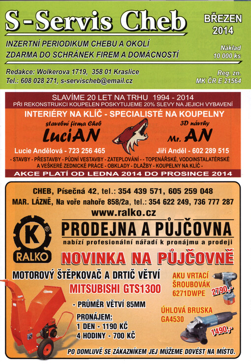 S-servis Cheb :inzertní periodikum Chebu a okolí