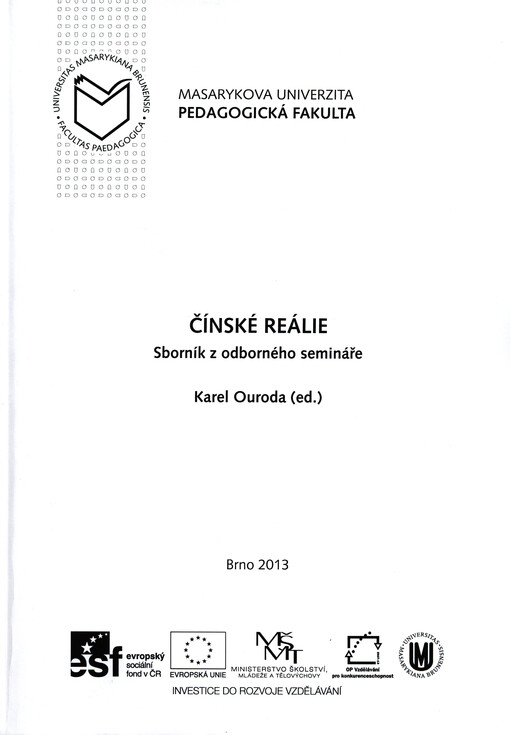 Čínské reálie :sborník z odborného semináře