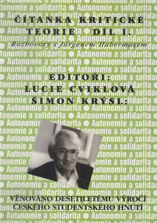 Autonomie a solidarita: čítanka kritické teorie