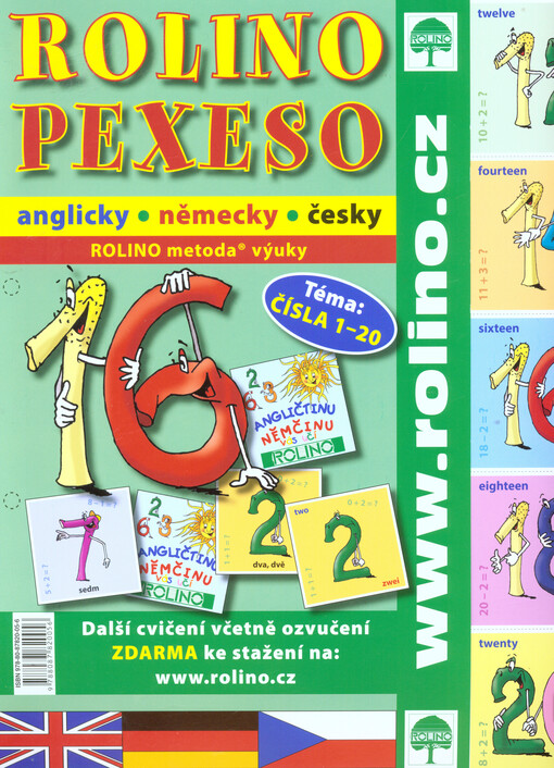 Rolino pexeso,anglicky - německy - česky /Čísla 1-20