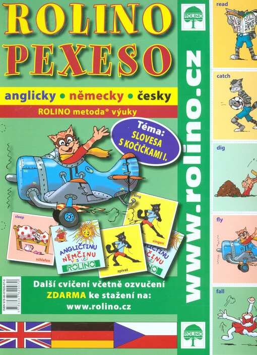 Rolino pexeso,anglicky - německy - česky /Slovesa s kočičkami I