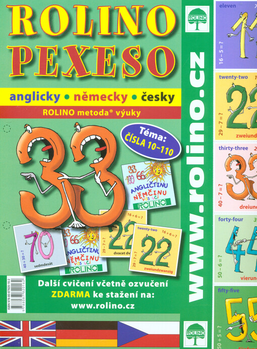 Rolino pexeso,anglicky - německy - česky /Čísla 10-110