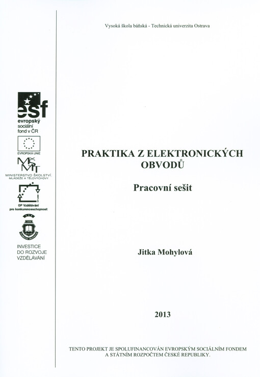 Praktika z elektronických obvodů :pracovní sešit