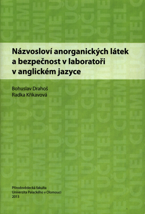 Názvosloví anorganických látek a bezpečnost v laboratoři v anglickém jazyce