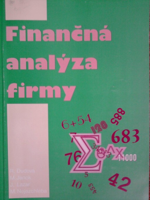 Finančná analýza firmy