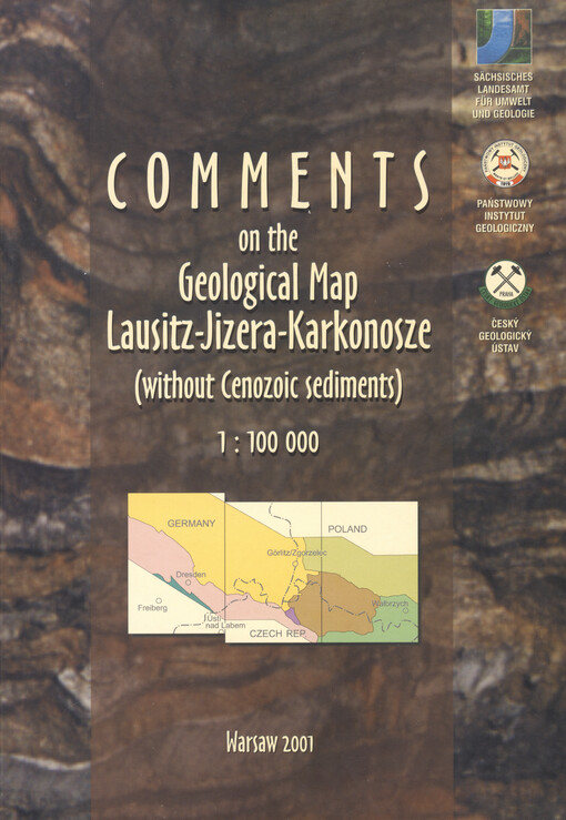Geologická mapa Lausitz - Jizera - Karkonosze (bez kenozoických sedimentů)