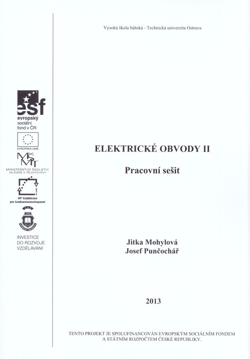 Elektrické obvody II :pracovní sešit