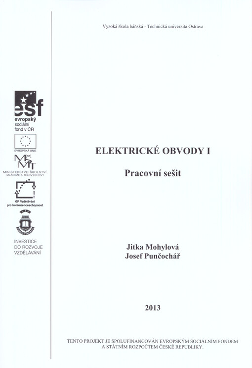 Elektrické obvody I :pracovní sešit