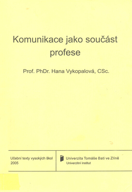 Komunikace jako součást profese