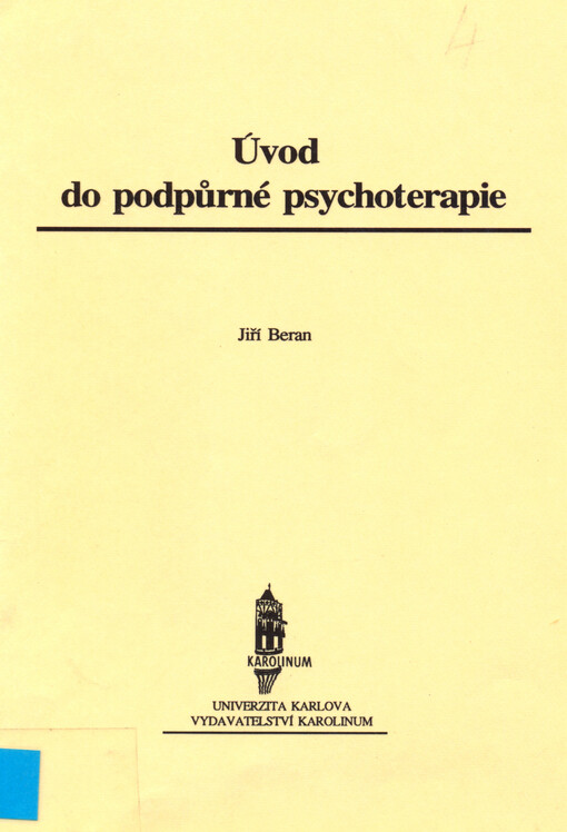 Úvod do podpůrné psychoterapie