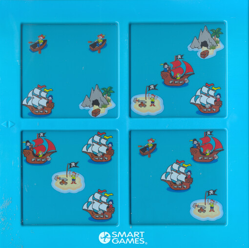 Piráti : schovej a najdi : hra na schovávanou : víceúrovňová logická hra   