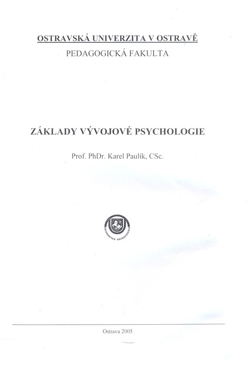 Základy vývojové psychologie