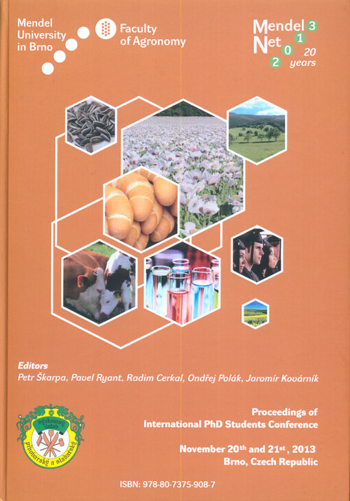 MendelNet 2013 :20 years : proceedings of international PhD students conference : Mendel University in Brno, Czech Republic, November 20th and 21st, 2013