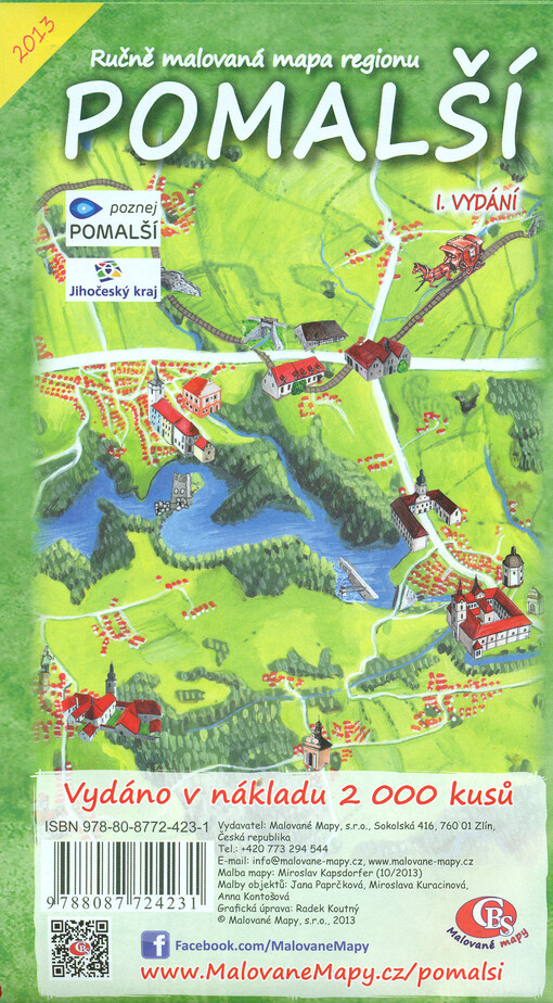 Ručně malovaná mapa regionu Pomalší