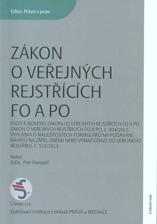 Zákon o veřejných rejstřících FO a PO