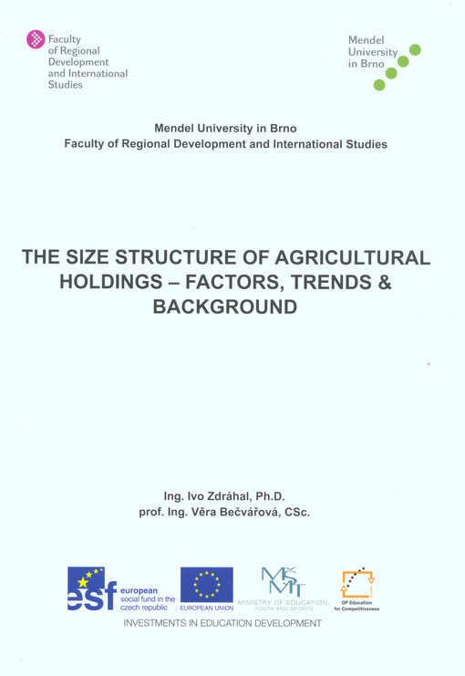 The size structure of agricultural holdings - factors, trends & background