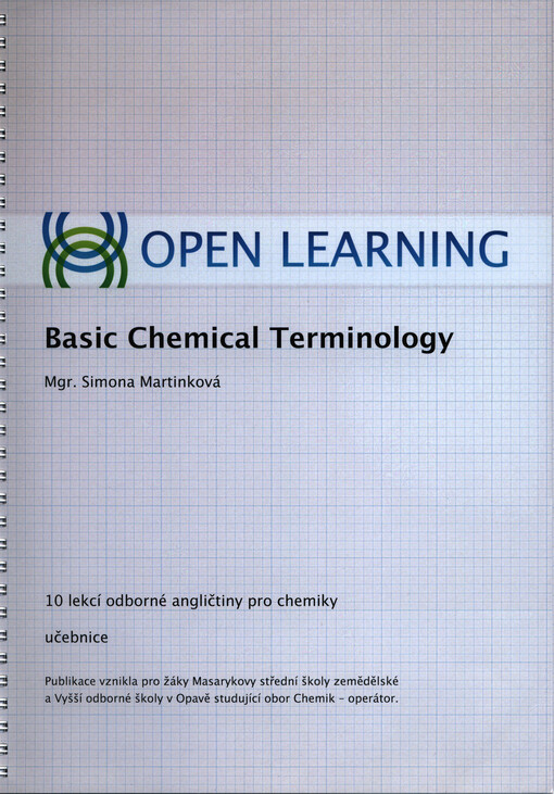 Basic chemical terminology :10 lekcí odborné angličtiny pro chemiky