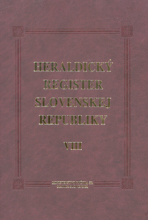 Heraldický register SR VIII