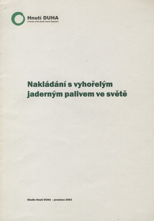 Nakládání s vyhořelým jaderným palivem ve světě