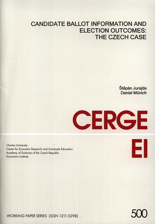 Candidate ballot information and election outcomes: the Czech case