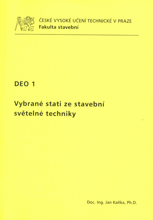 DEO 1 - Vybrané stati ze stavební světelné techniky