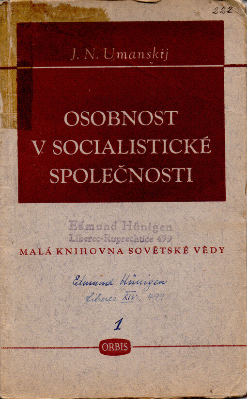 Osobnost v socialistické společnosti