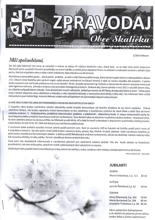Zpravodaj :obec Skalička