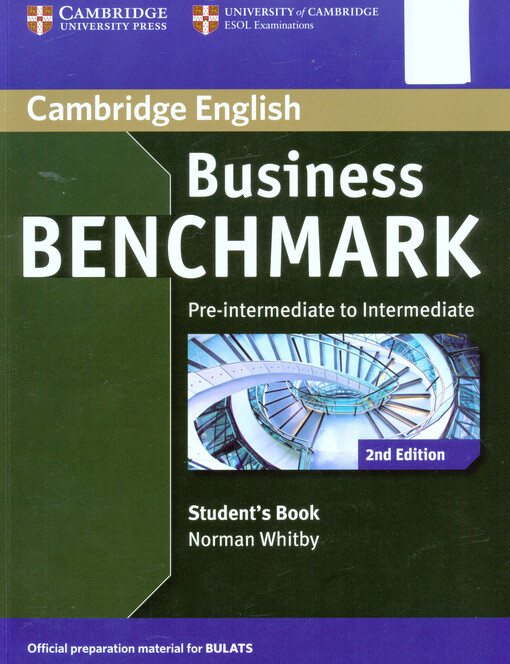 Business benchmark :pre-intermediate to intermediate, BULATS student’s book