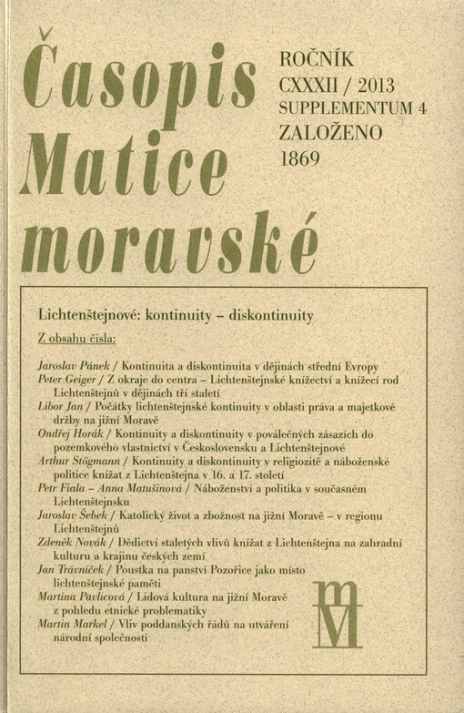 Lichtenštejnové: kontinuity - diskontinuity