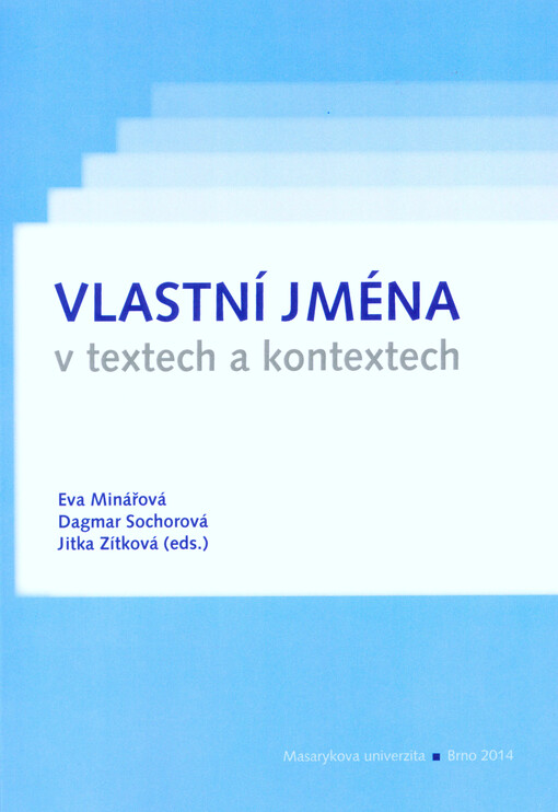 Vlastní jména v textech a kontextech