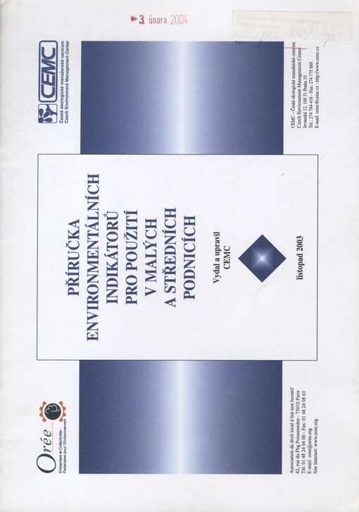 Příručka environmentálních indikátorů pro použití v malých a středních podnicích