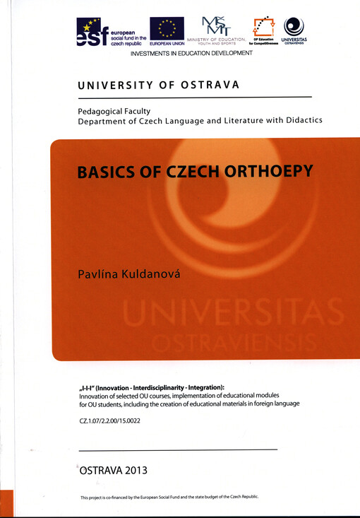 Basics of Czech orthoepy