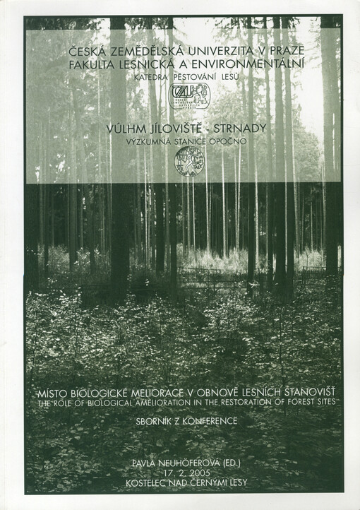 Místo biologické meliorace v obnově lesních stanovišť = The role of biological amelioration in the restoration of forest sites : sborník referátů : Kostelec nad Černými lesy 17.2.2005