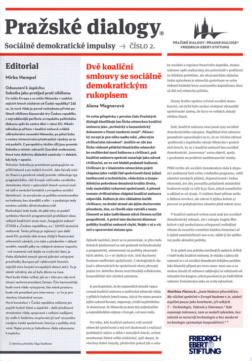 Pražské dialogy :sociálně demokratické impulsy