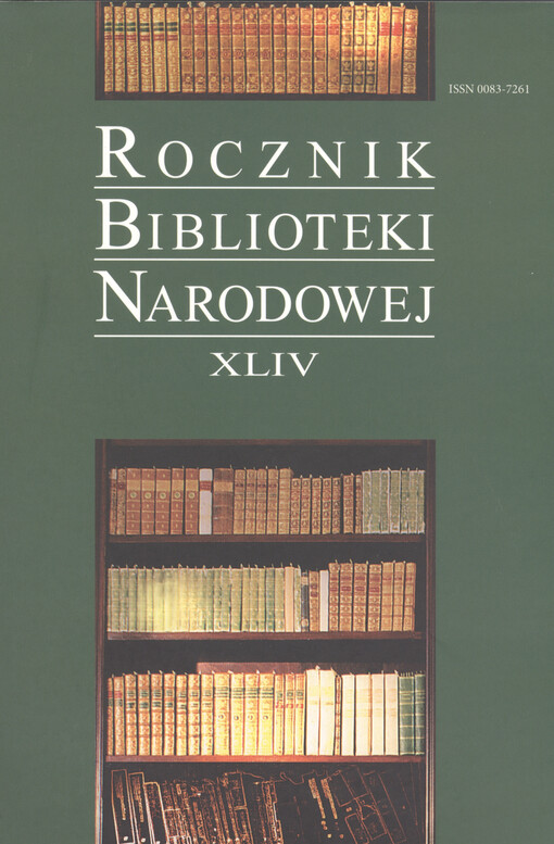 Rocznik Biblioteki Narodowej =The National Library yearbook