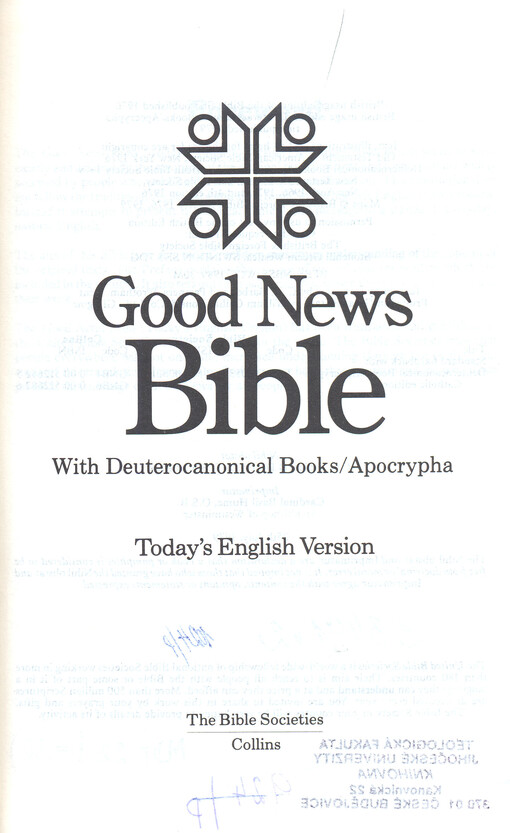 Good News Bible :today's English version
