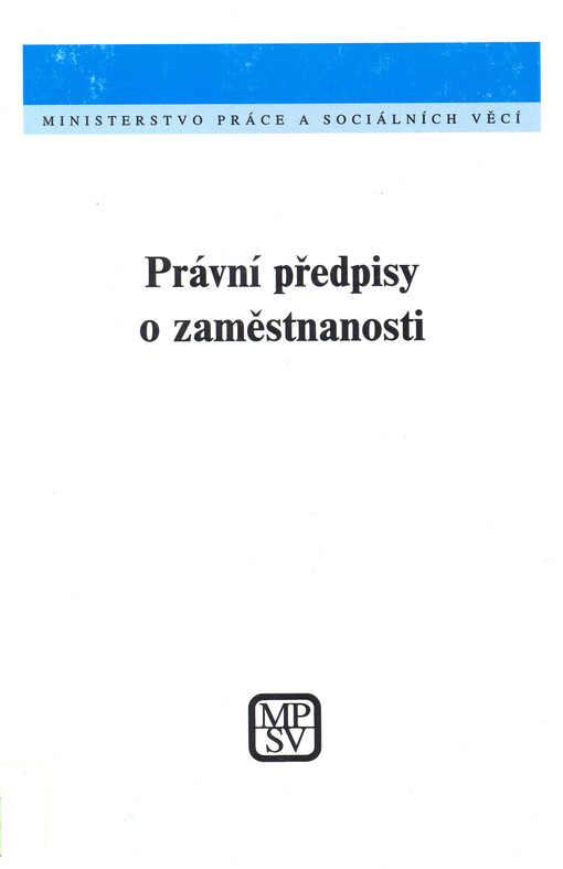 Právní předpisy o zaměstnanosti    