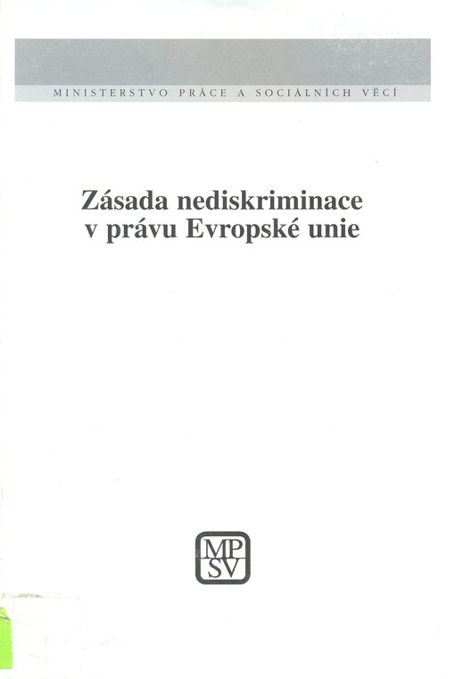 Zásada nediskriminace v právu Evropské unie
