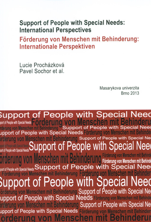 Support of people with special needs :international perspectives = Förderung von Menschen mit Behinderung : internationale Perspektiven